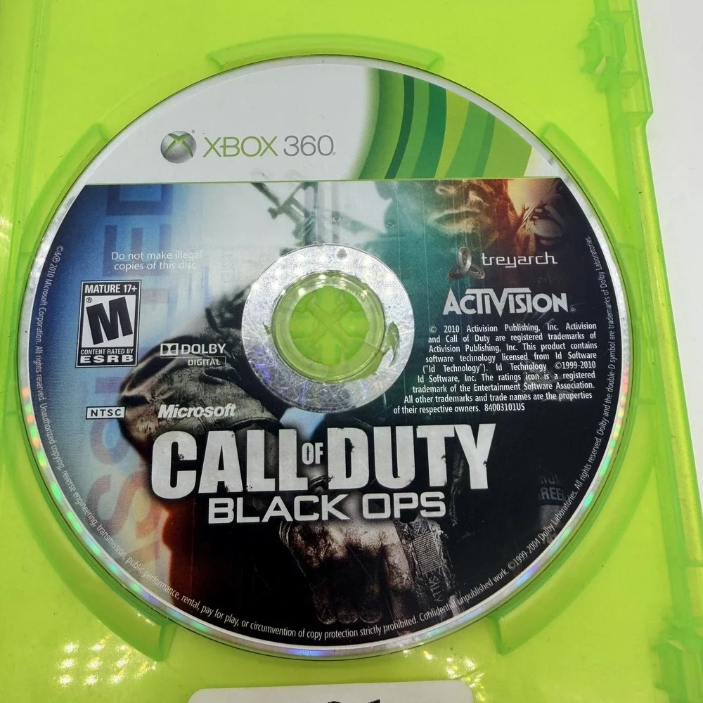 Microsoft Xbox 360 Call of Duty Black Ops Complete CIB Authentic Video Game